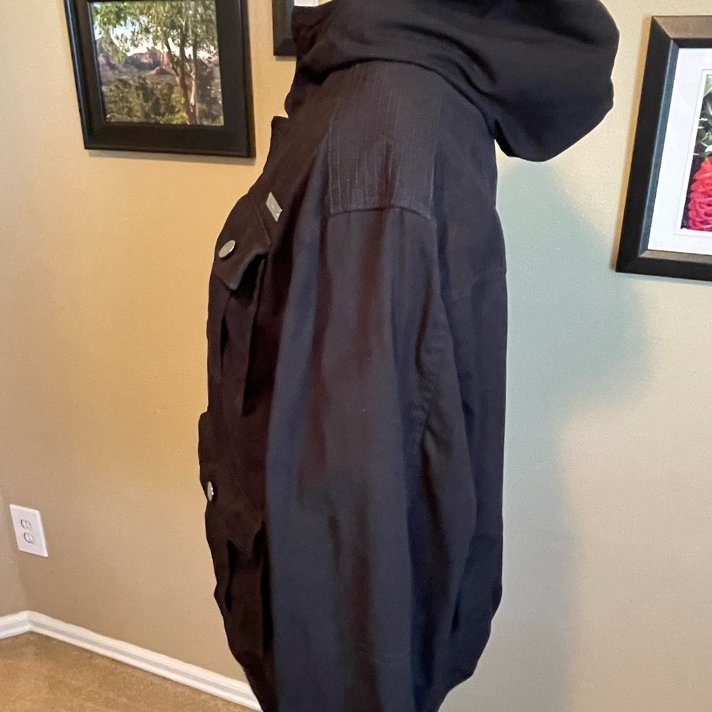 Sean John Light Weight Button Up Jacket With Hood… - image 7